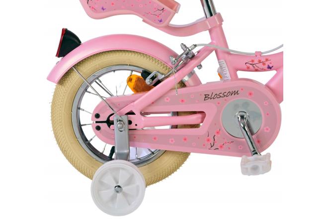 Volare Blossom Kinderfahrrad - Mädchen - 12 Zoll - Rosa - Zwei Handbremsen