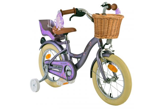 Volare Blossom Kinderfahrrad - Mädchen - 14 Zoll - Lila