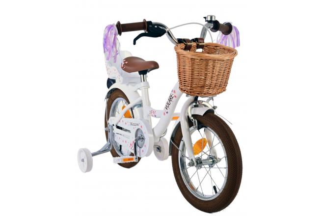 Volare Blossom Kinderfahrrad - Mädchen - 14 Zoll - Weiß