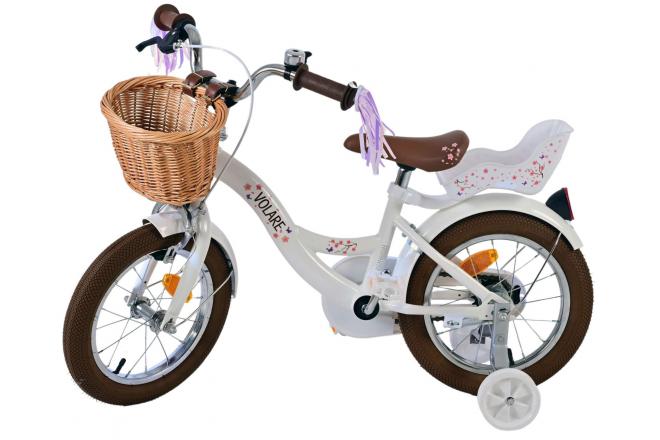 Volare Blossom Kinderfahrrad - Mädchen - 14 Zoll - Weiß