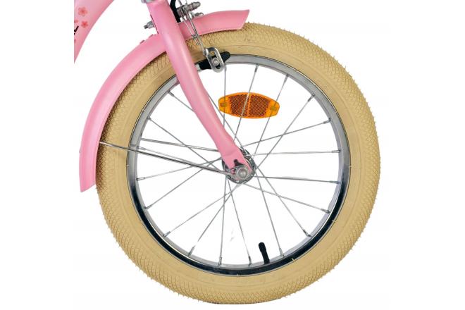 Volare Blossom Kinderfahrrad - Mädchen - 16 Zoll - Rosa - Zweihandbremsen