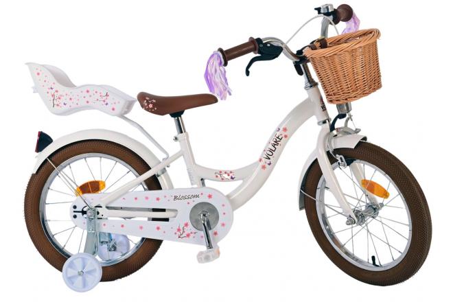 Volare Blossom Kinderfahrrad - Mädchen - 16 Zoll - Weiß