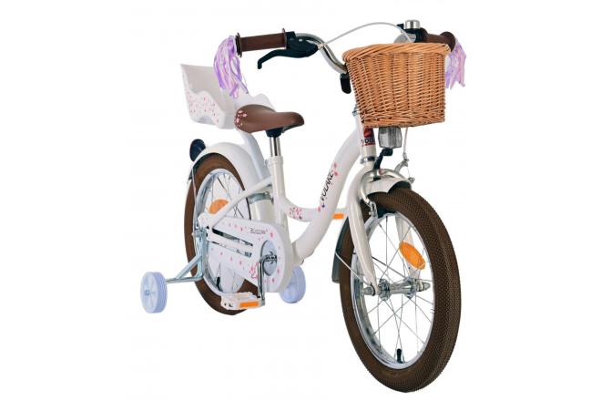 Volare Blossom Kinderfahrrad - Mädchen - 16 Zoll - Weiß