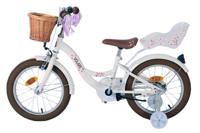 Volare Blossom Kinderfahrrad - Mädchen - 16 Zoll - Weiß