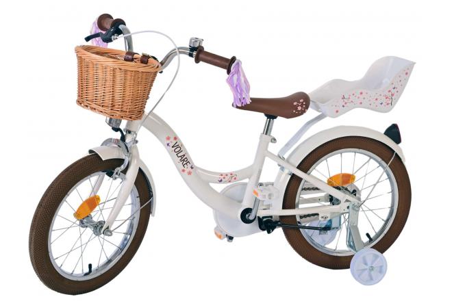 Volare Blossom Kinderfahrrad - Mädchen - 16 Zoll - Weiß