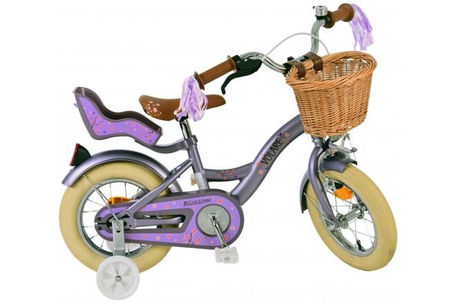 Volare Blossom Kinderfahrrad - Mädchen - 12 Zoll - Lila