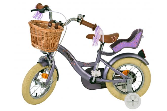 Volare Blossom Kinderfahrrad - Mädchen - 12 Zoll - Lila