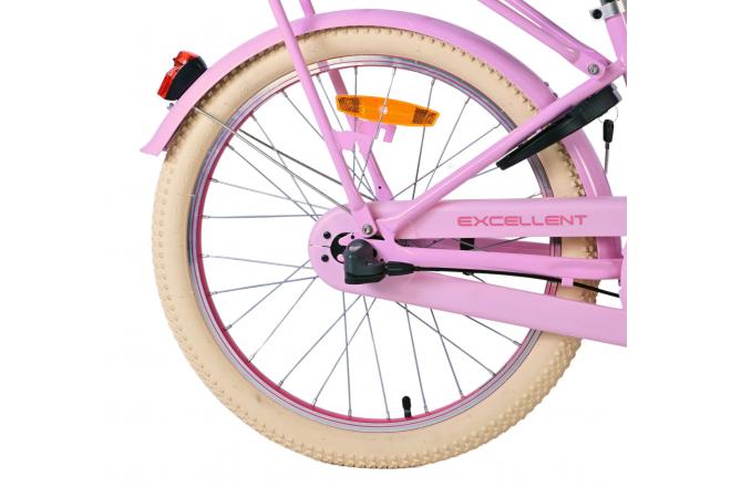 Volare Excellent Kinderfahrrad - Mädchen - 20 Zoll - Rosa - 3 Gänge