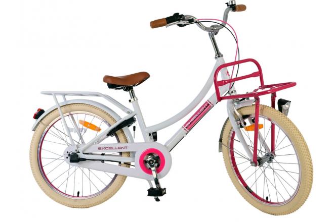 Volare Excellent Kinderfahrrad - Mädchen - 20 Zoll - Weiß - 3 Gänge