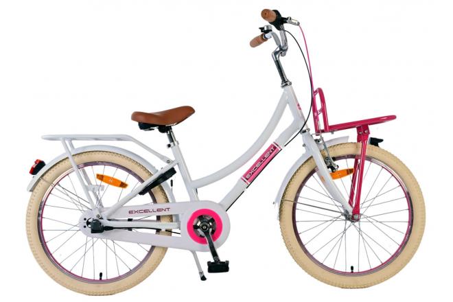 Volare Excellent Kinderfahrrad - Mädchen - 20 Zoll - Weiß - 3 Gänge