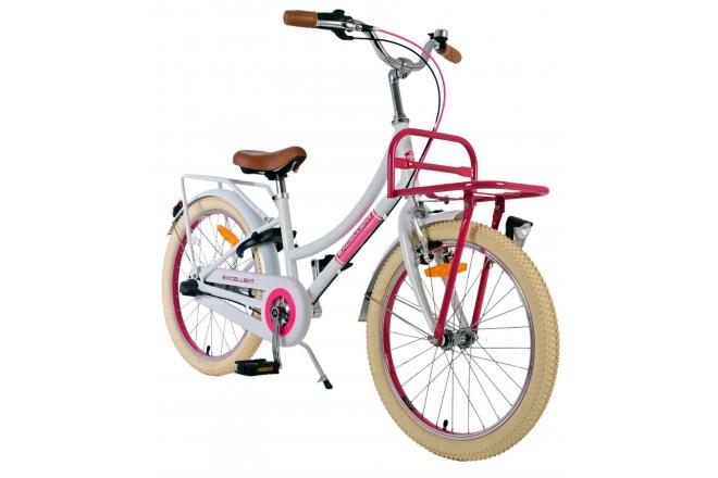 Volare Excellent Kinderfahrrad - Mädchen - 20 Zoll - Weiß - 3 Gänge