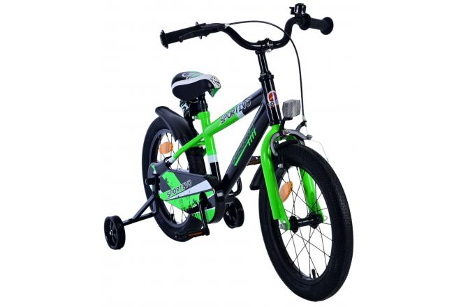 Volare Sportivo Kinderfahrrad - Jungen - 16 Zoll - Grün Schwarz