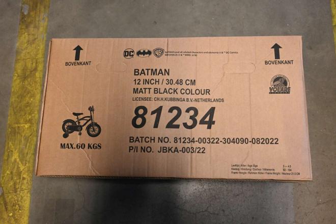 Batman Kinderfahrrad - Jungen - 12 Zoll - Schwarz