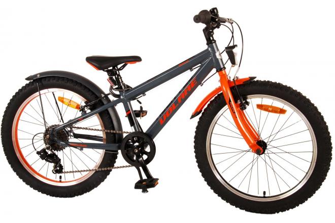 Volare Rocky Kinderfahrrad - 20 Zoll - Grau Orange - 6 speed - Prime Collection