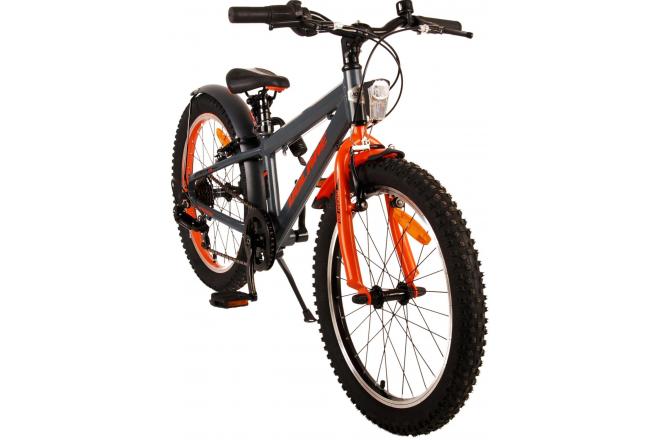 Volare Rocky Kinderfiets - 20 inch - Grijs Oranje - 6 speed - Prime Collection