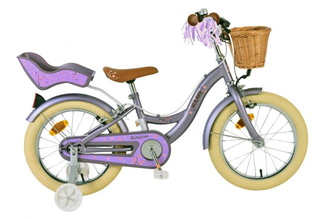 Volare Blossom Kinderfahrrad - Mädchen - 16 Zoll - Lila - Zweihandbremsen