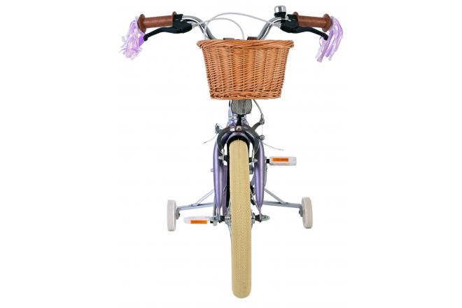 Volare Blossom Kinderfahrrad - Mädchen - 16 Zoll - Lila - Zweihandbremsen