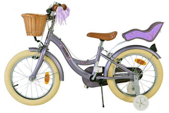 Volare Blossom Kinderfahrrad - Mädchen - 16 Zoll - Lila - Zweihandbremsen