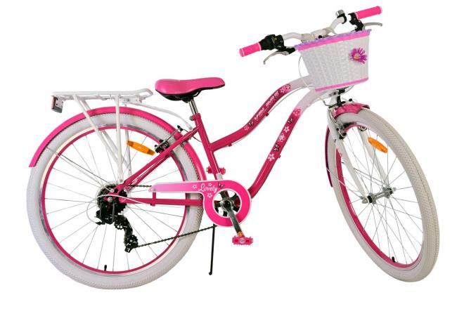 Volare Lovely Kinderfahrrad - Mädchen - 26 Zoll - Rosa - 7 Gang