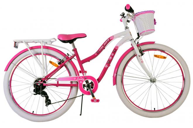 Volare Lovely Kinderfahrrad - Mädchen - 26 Zoll - Rosa - 7 Gang