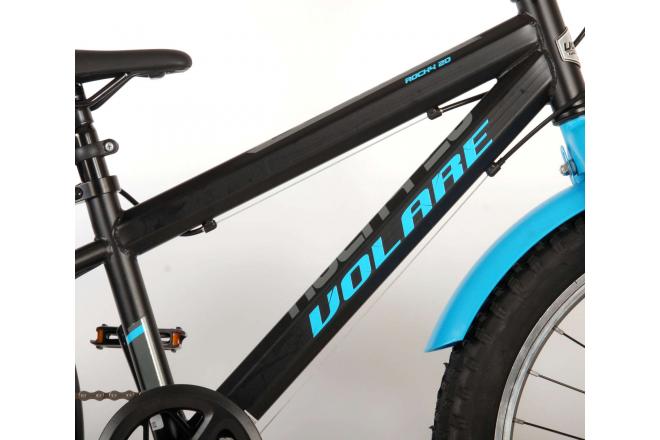 Volare Rocky Kinderfahrrad - 20 Zoll - Schwarz Blau - 85% fertig - 6 speed - Prime Collection