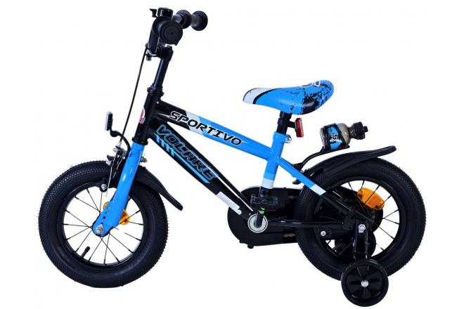 Volare Sportivo Kinderfahrrad - Jungen - 12 Zoll - Blau Schwarz