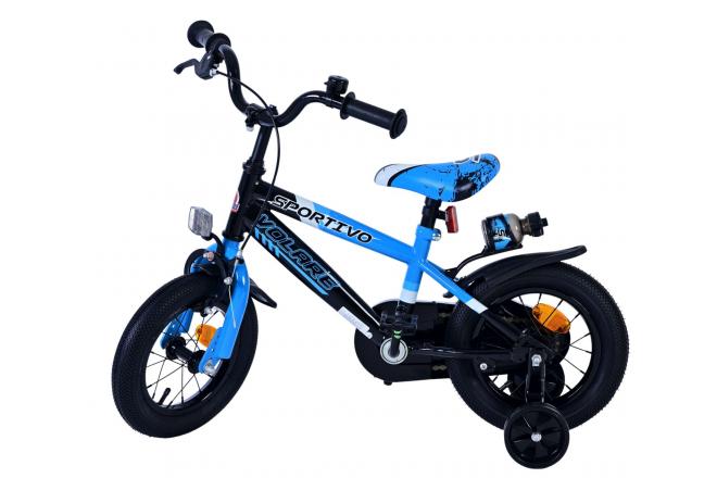 Volare Sportivo Kinderfahrrad - Jungen - 12 Zoll - Blau Schwarz