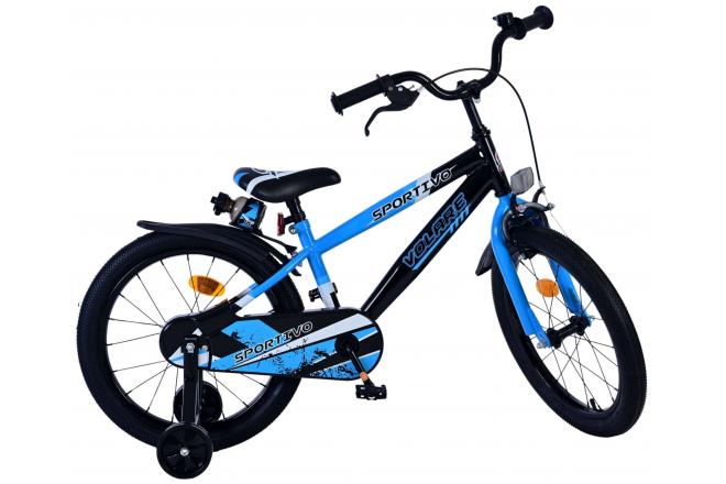 Volare Sportivo Kinderfahrrad - Jungen - 18 Zoll - Blau Schwarz