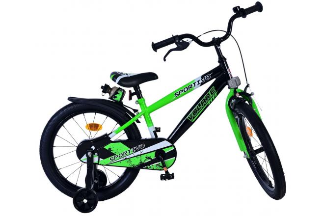 Volare Sportivo Kinderfahrrad - Jungen - 18 Zoll - Grün Schwarz