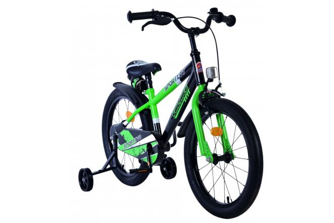 Volare Sportivo Kinderfahrrad - Jungen - 18 Zoll - Grün Schwarz