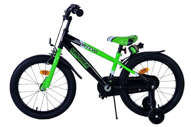 Volare Sportivo Kinderfahrrad - Jungen - 18 Zoll - Grün Schwarz