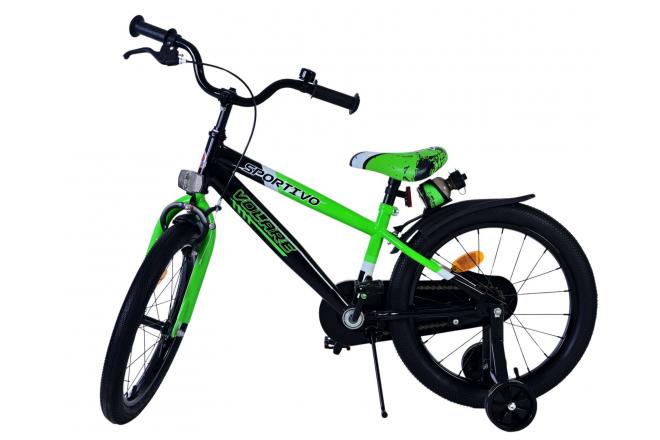 Volare Sportivo Kinderfahrrad - Jungen - 18 Zoll - Grün Schwarz