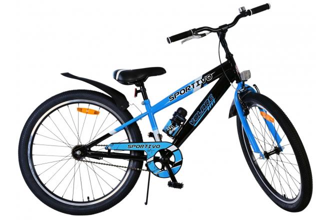 Volare Sportivo Kinderfahrrad - Jungen - 24 Zoll - Schwarz Blau