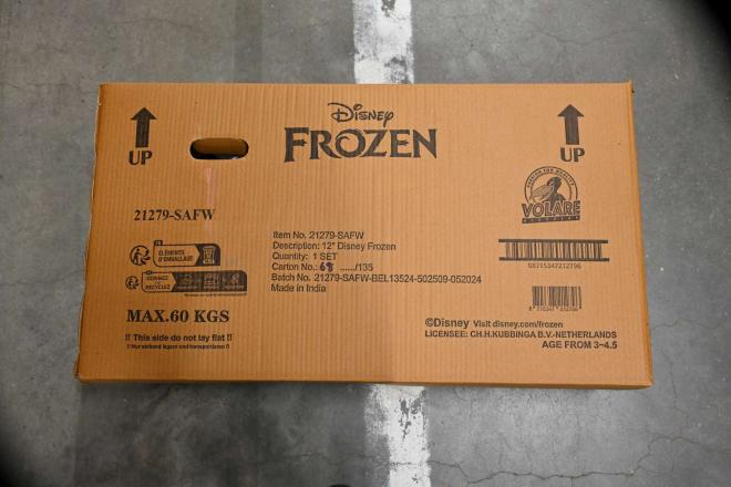 Disney Frozen 2 Kinderfahrrad - Mädchen - 12 Zoll - Blau/Lila - Zweihandbremsen