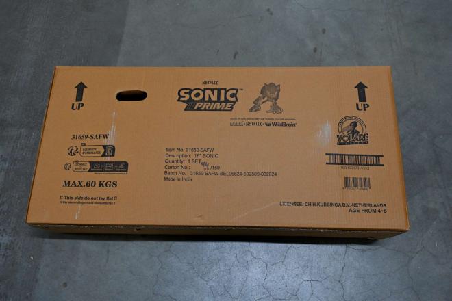 Sonic Prime Kinderfahrrad - Jungen - 16 Zoll - Blau Rot - Zweihandbremsen