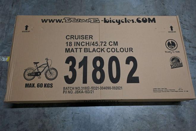 Volare Black Cruiser Kinderfahrrad - Jungen - 18 Zoll - Schwarz - 95% zusammengebaut